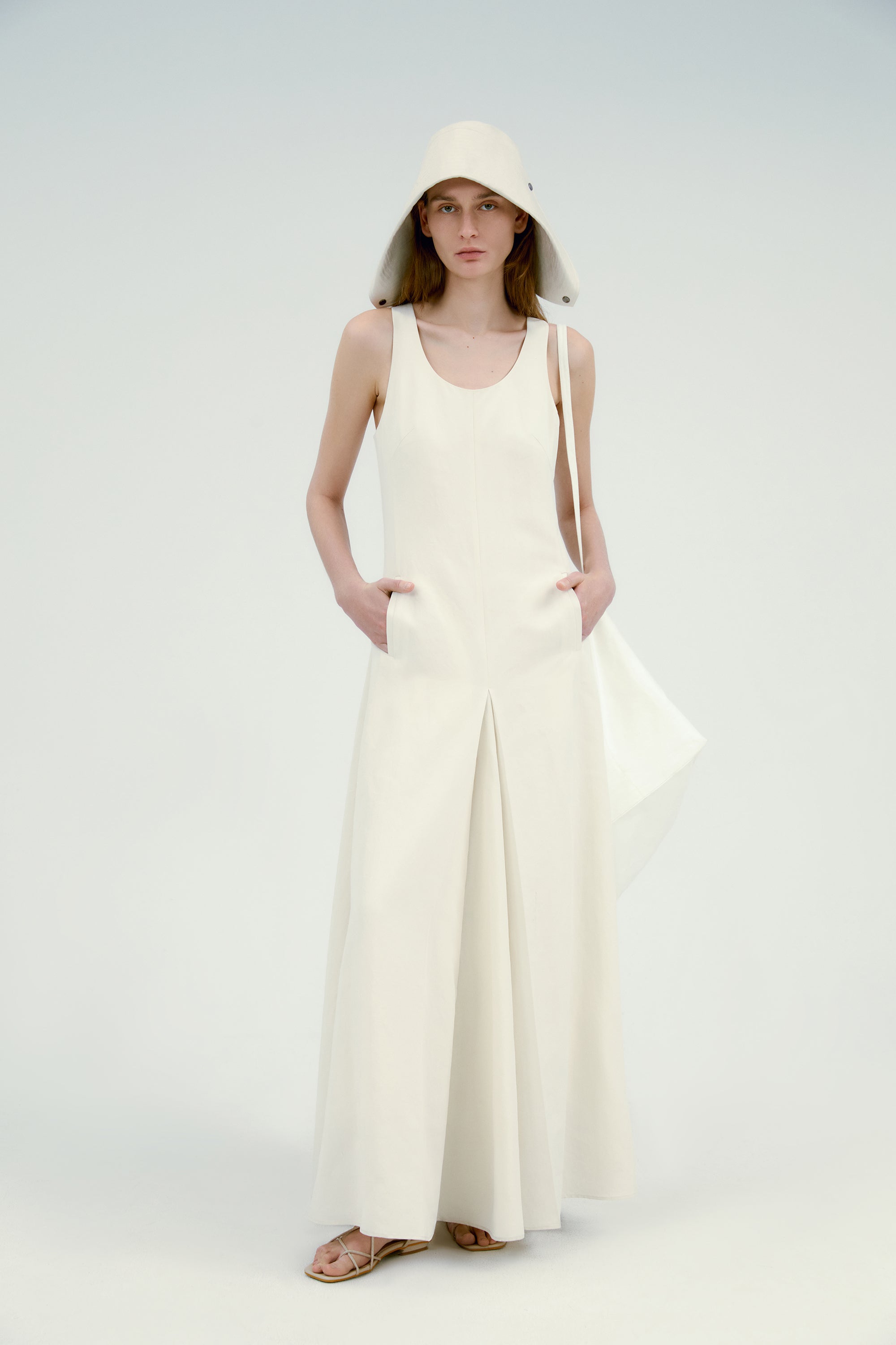 Pleated A-line Dress