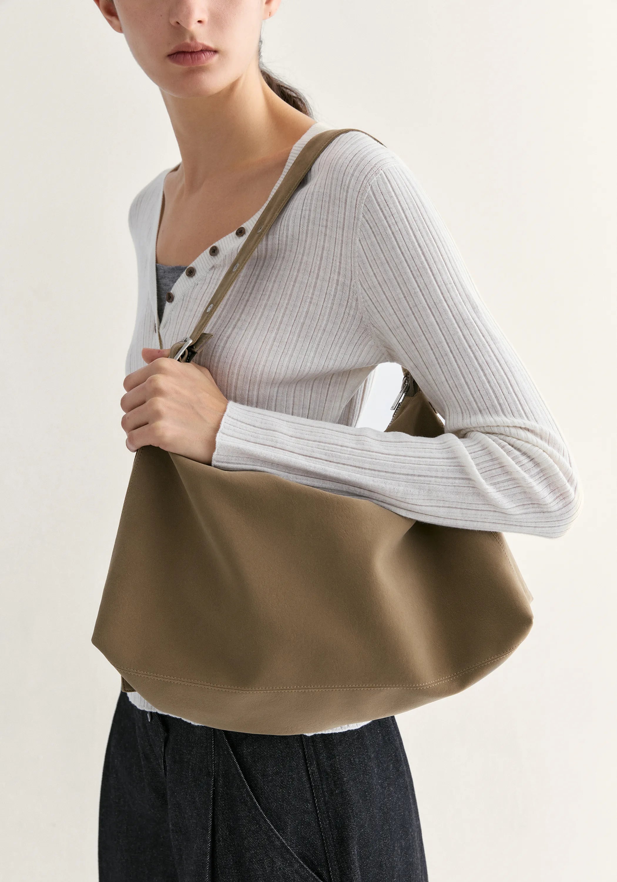 Small Belted Hobo Bag