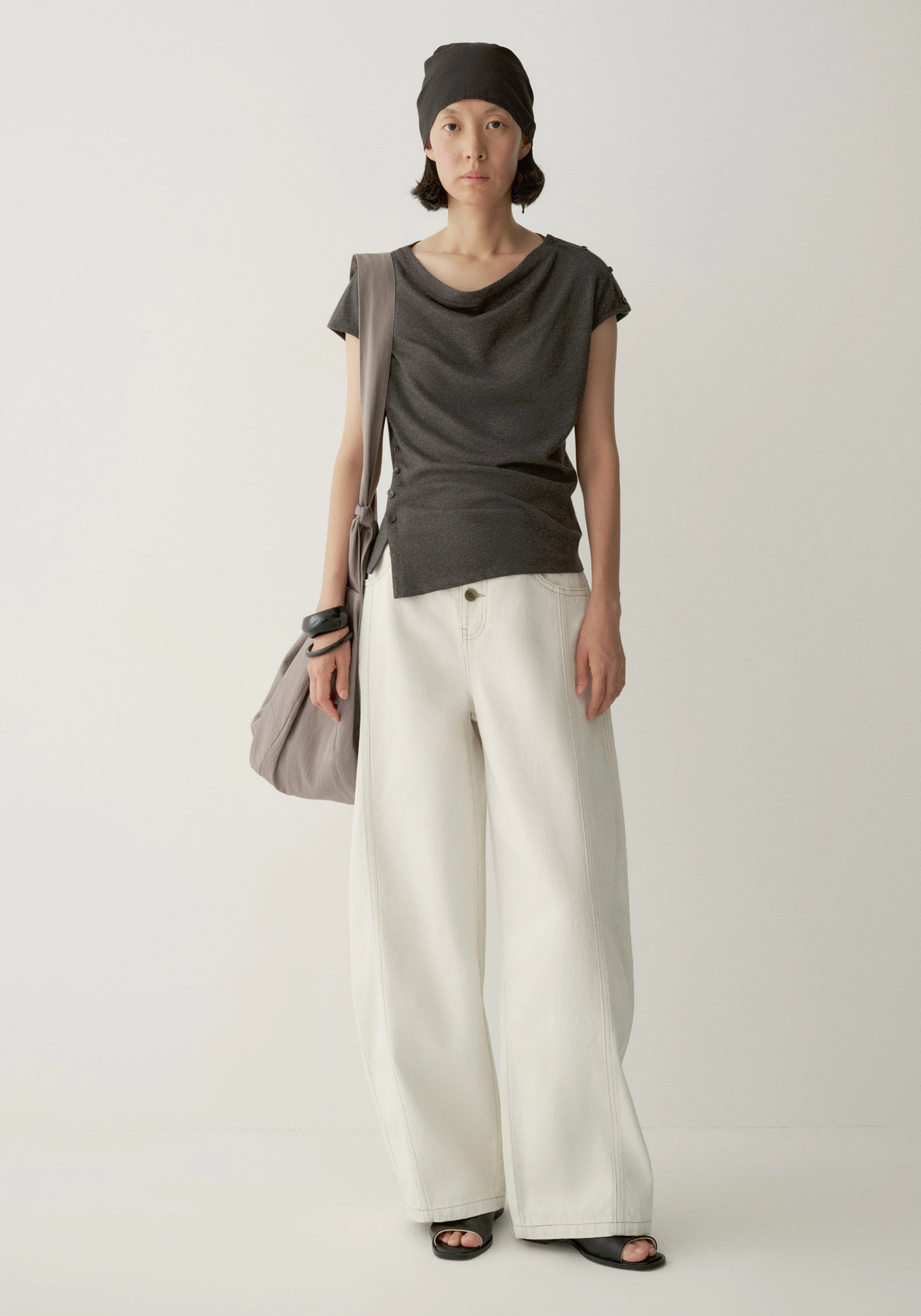 Side-slit T-shirt