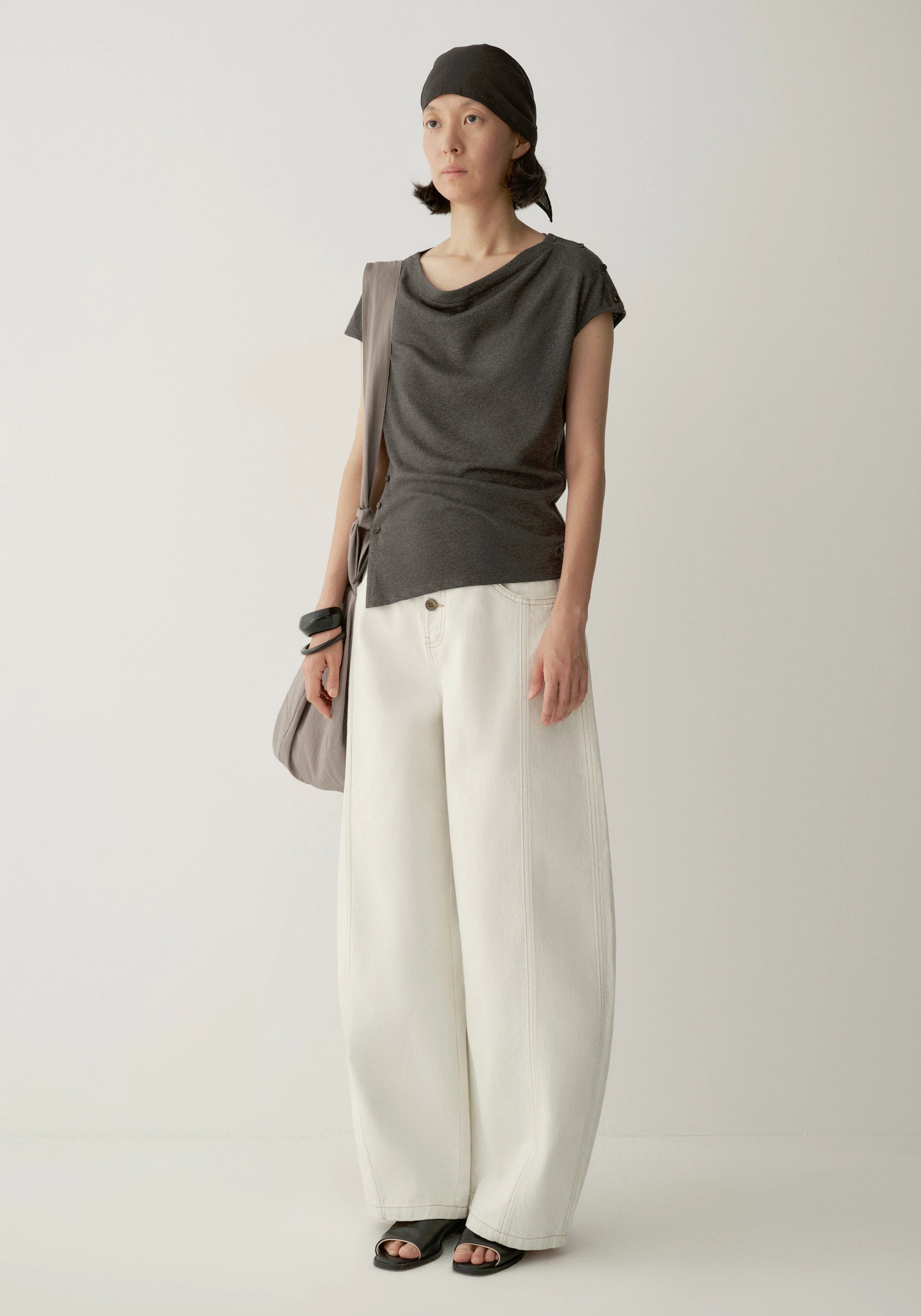 Side-slit T-shirt