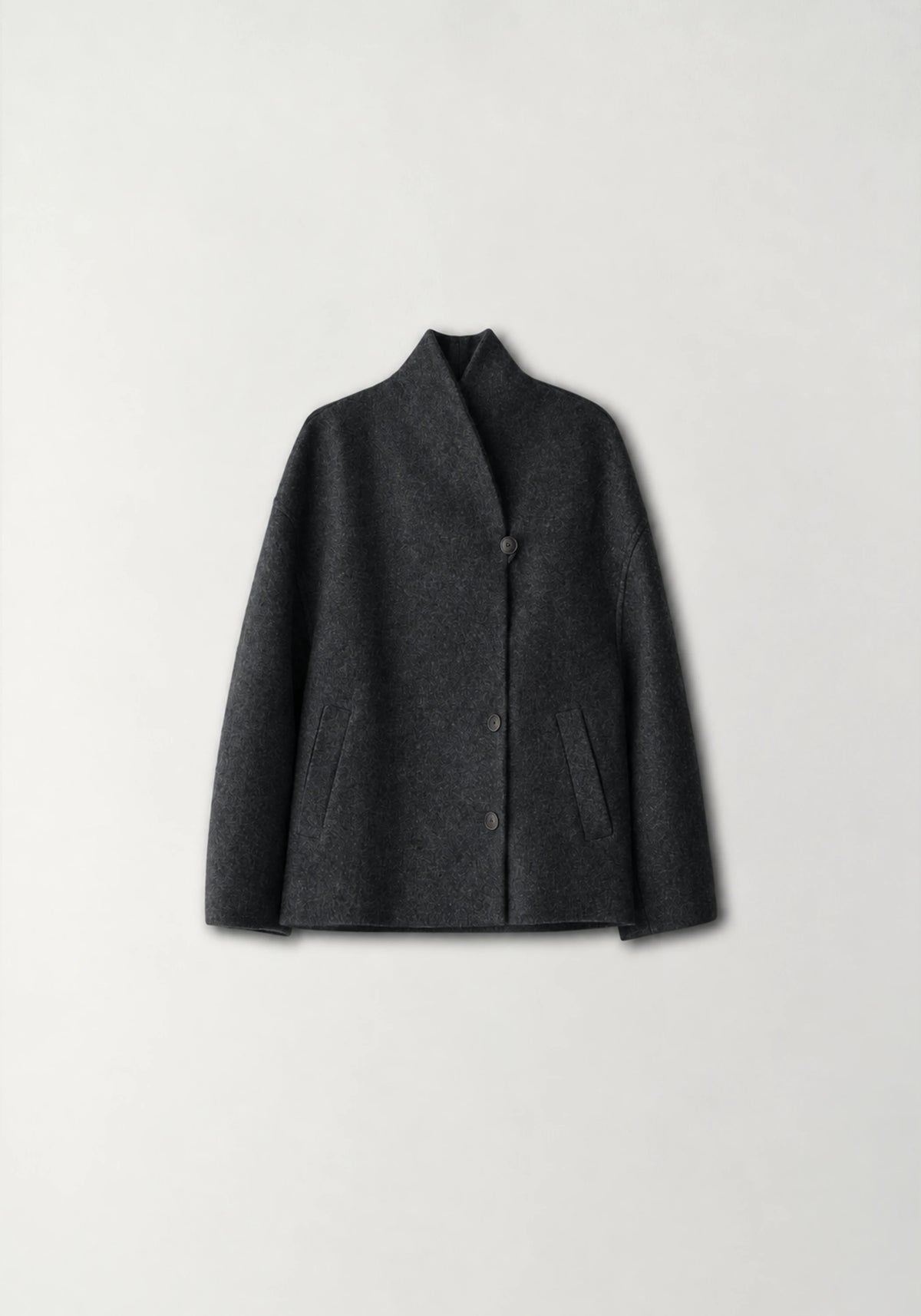 Bagel-collar Short Coat