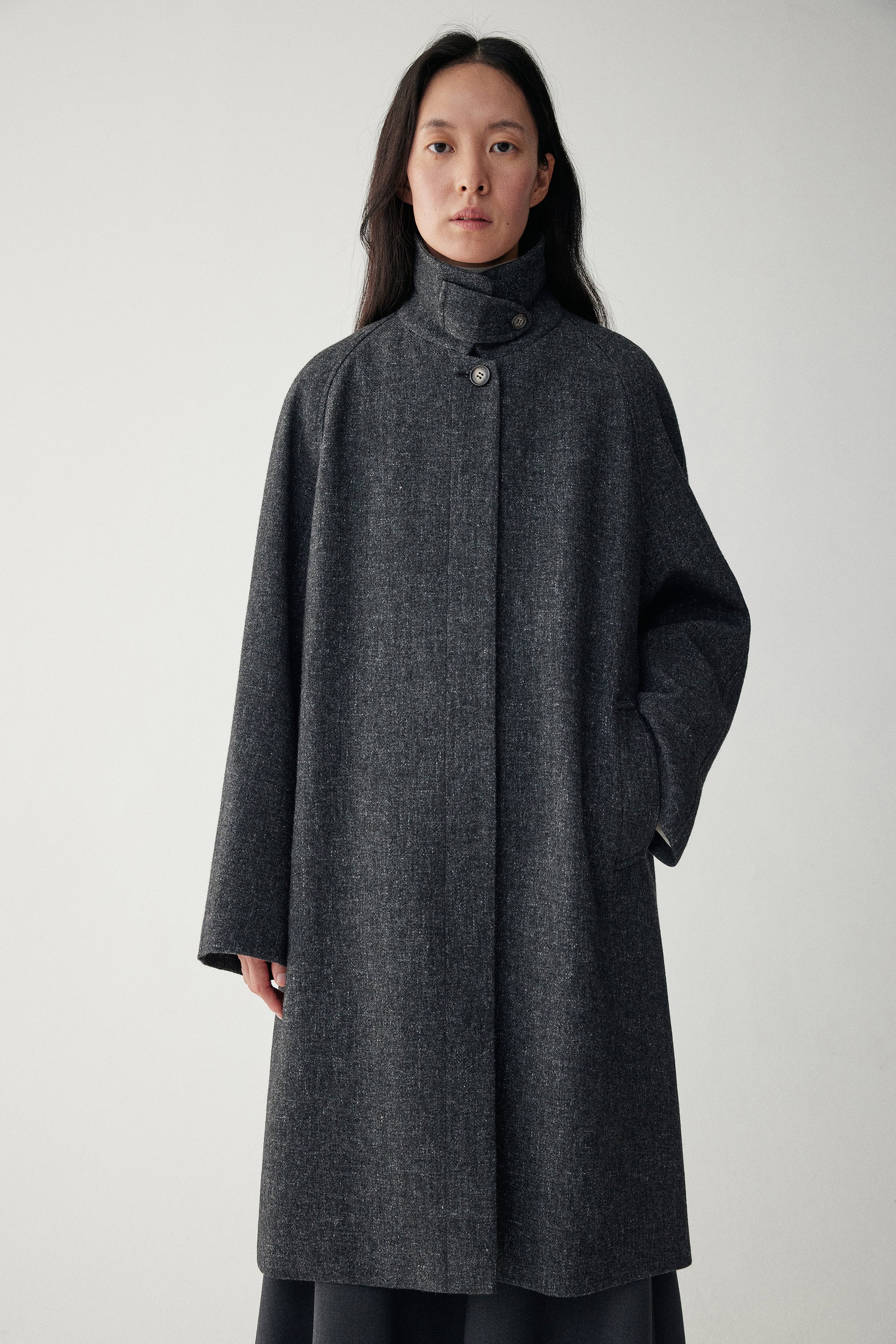 Linen-Wool Blend Trench Coat
