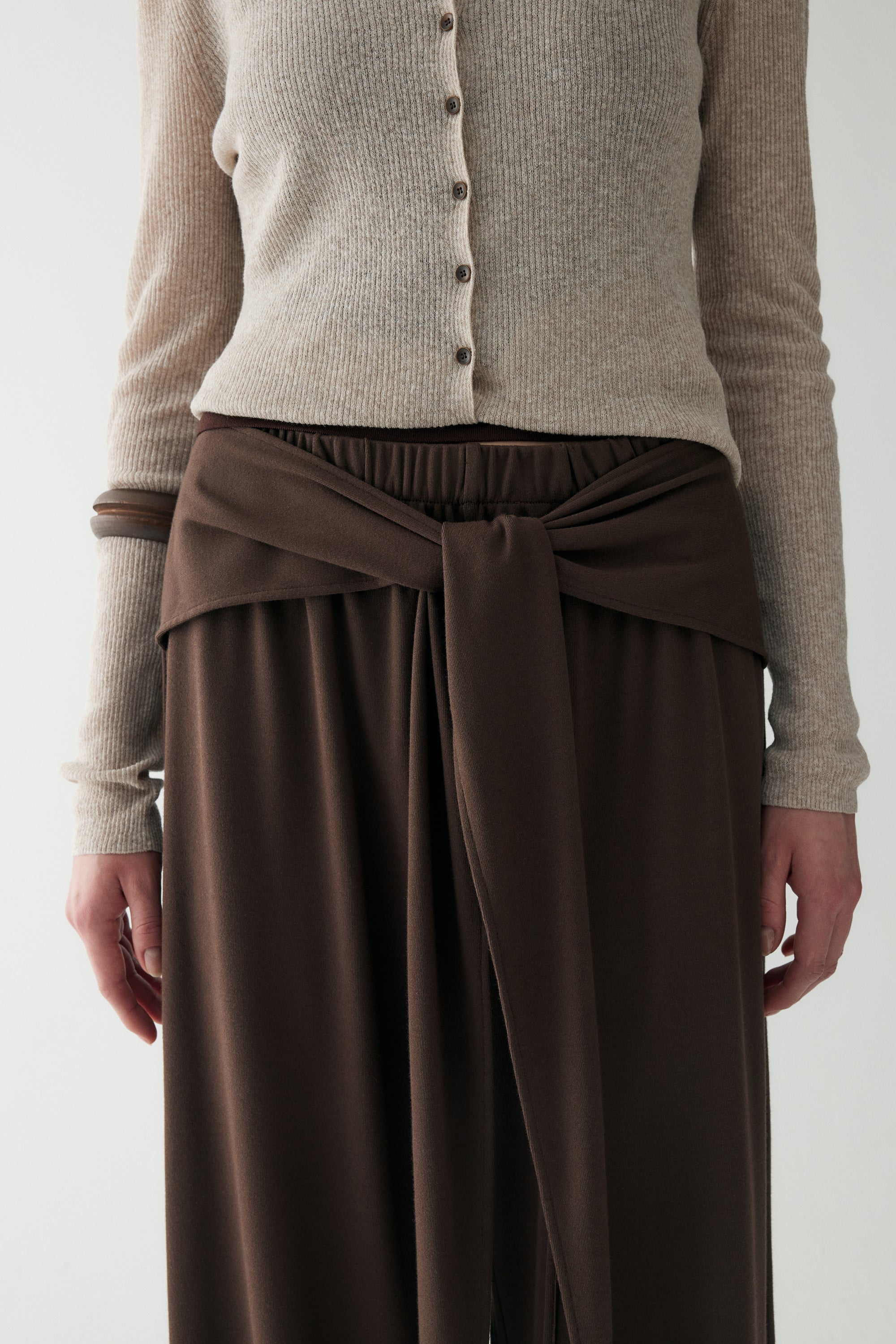 Tie-front Wrap Pants