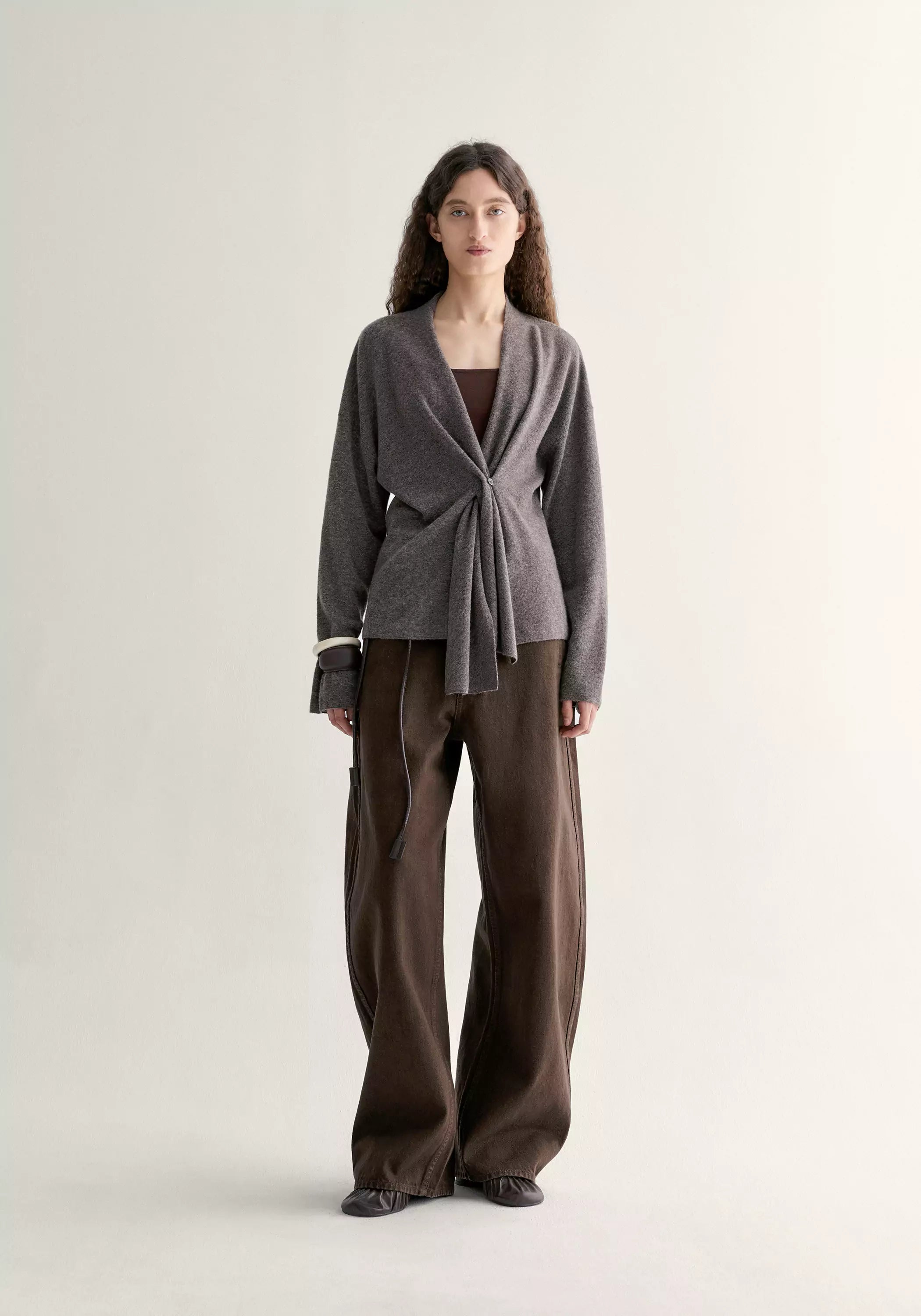 Twist-knot Knitted Cardigan