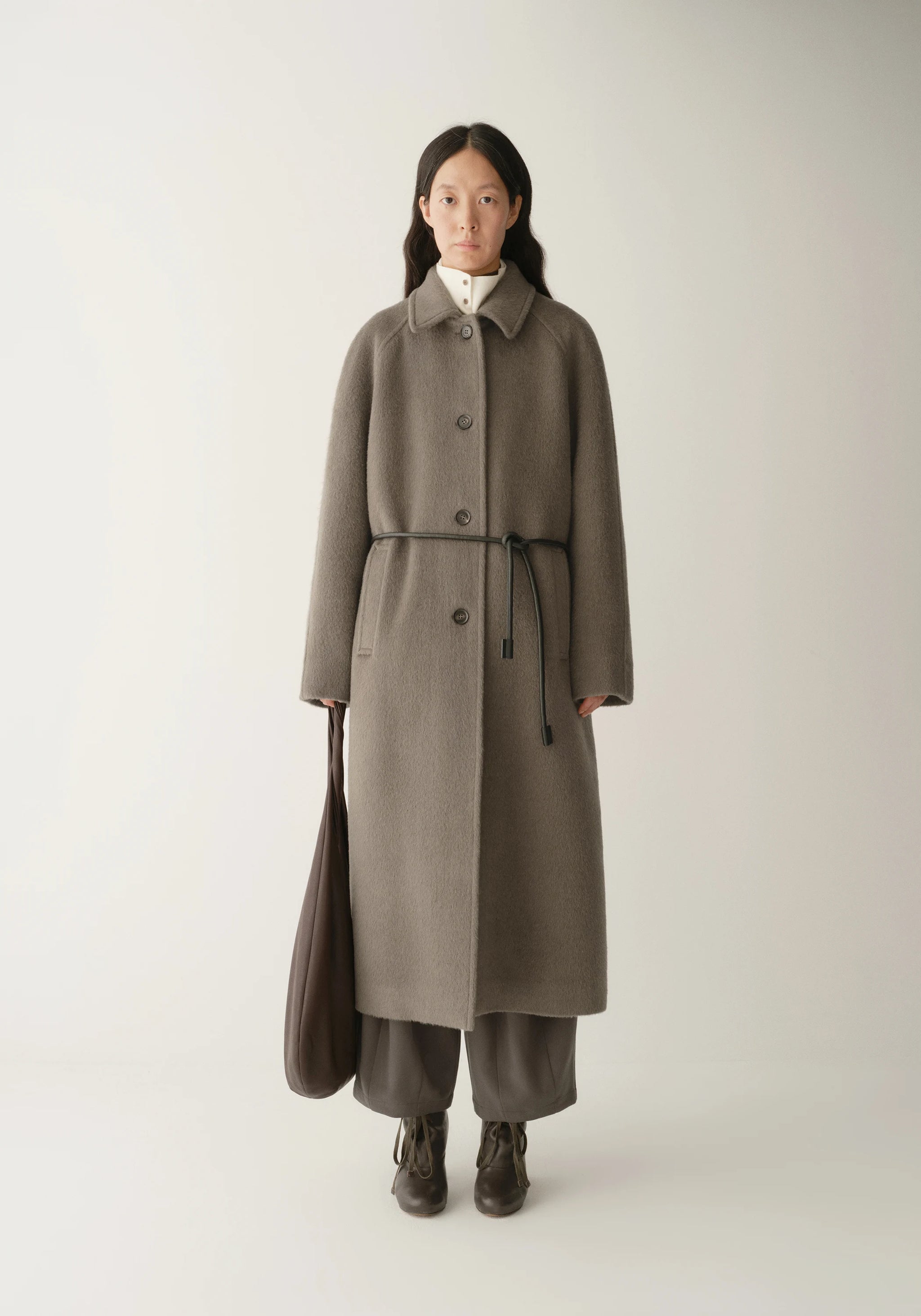 Alpaca Wool Notched Lapel Coat