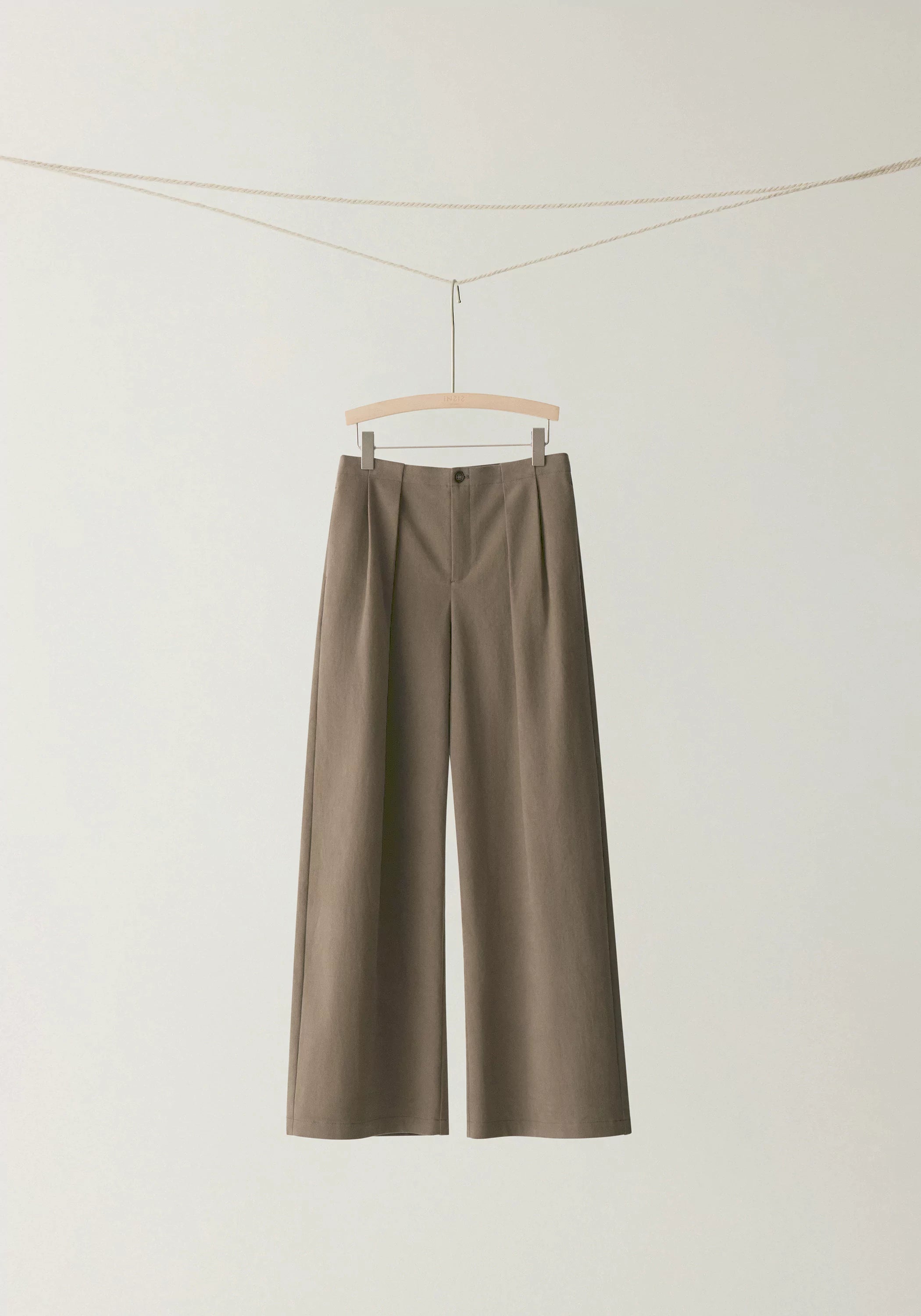 Brushed Wide-Leg Pants