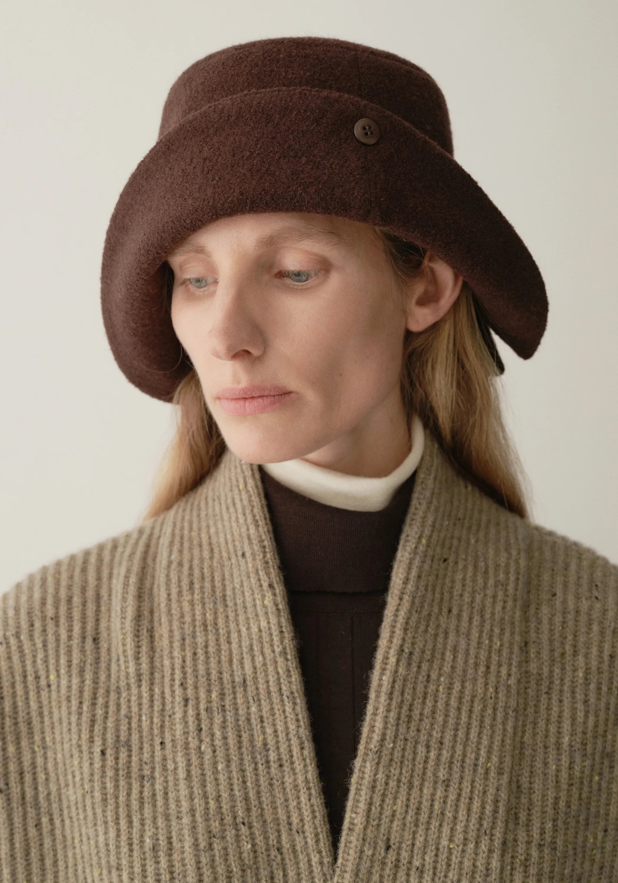 Retro Wool Boater Hat