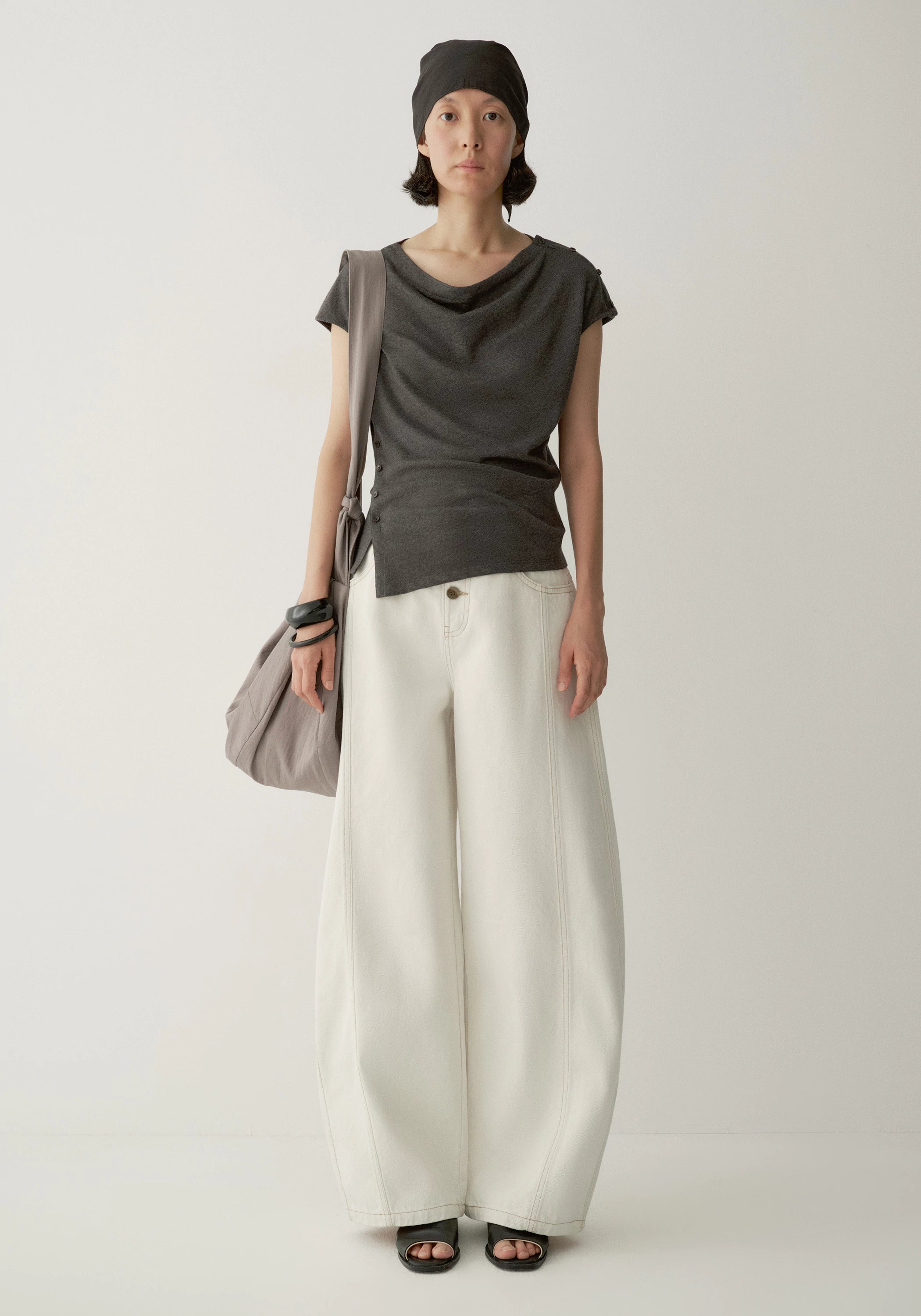Side-slit T-shirt