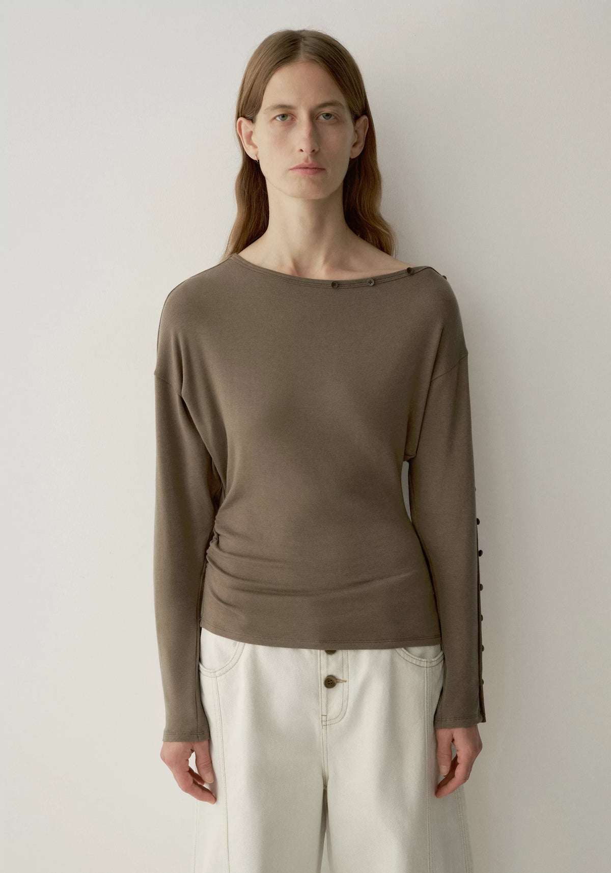 Buttoned Wool Top