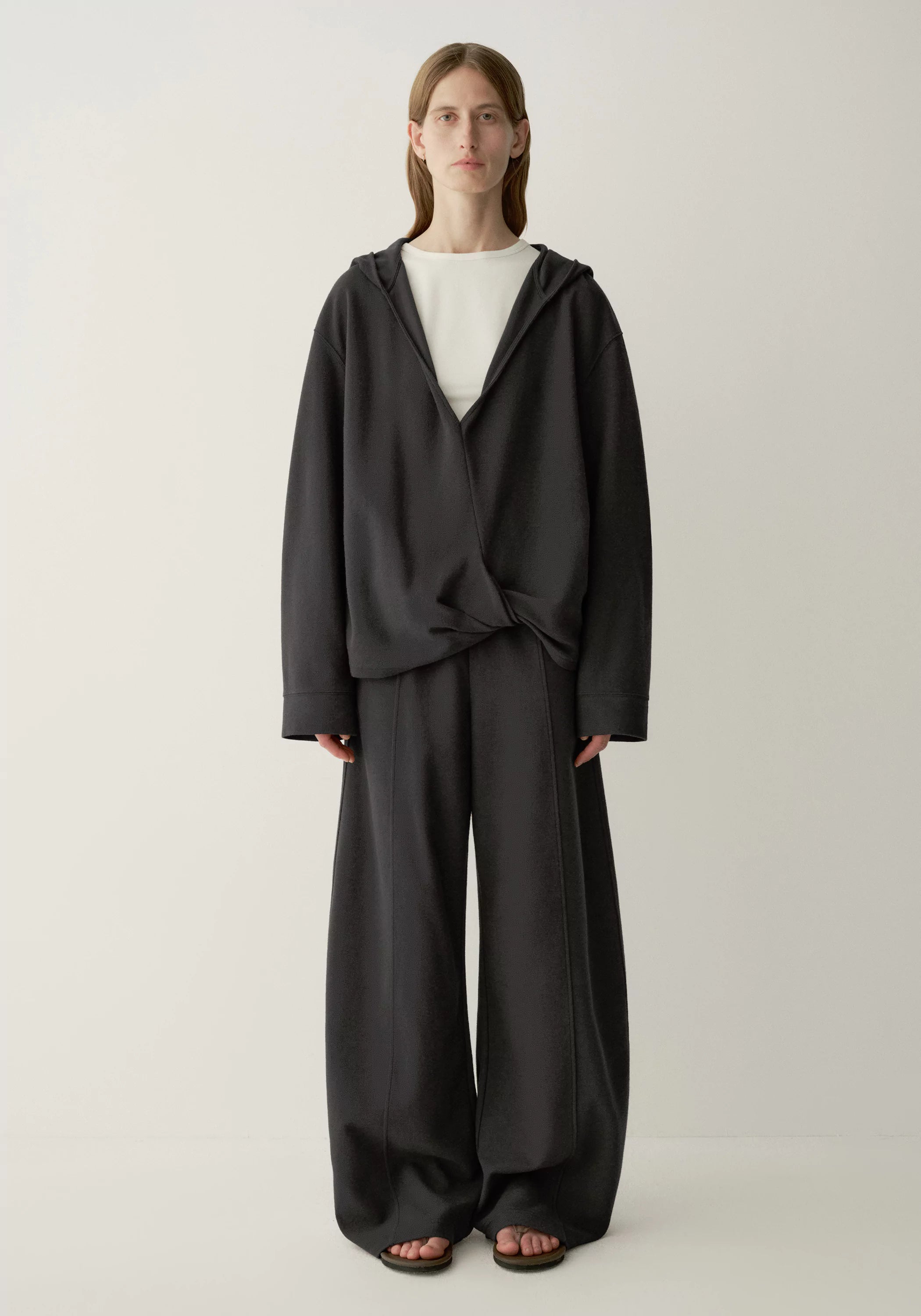 Twist-detail Hooded Sweatshirt