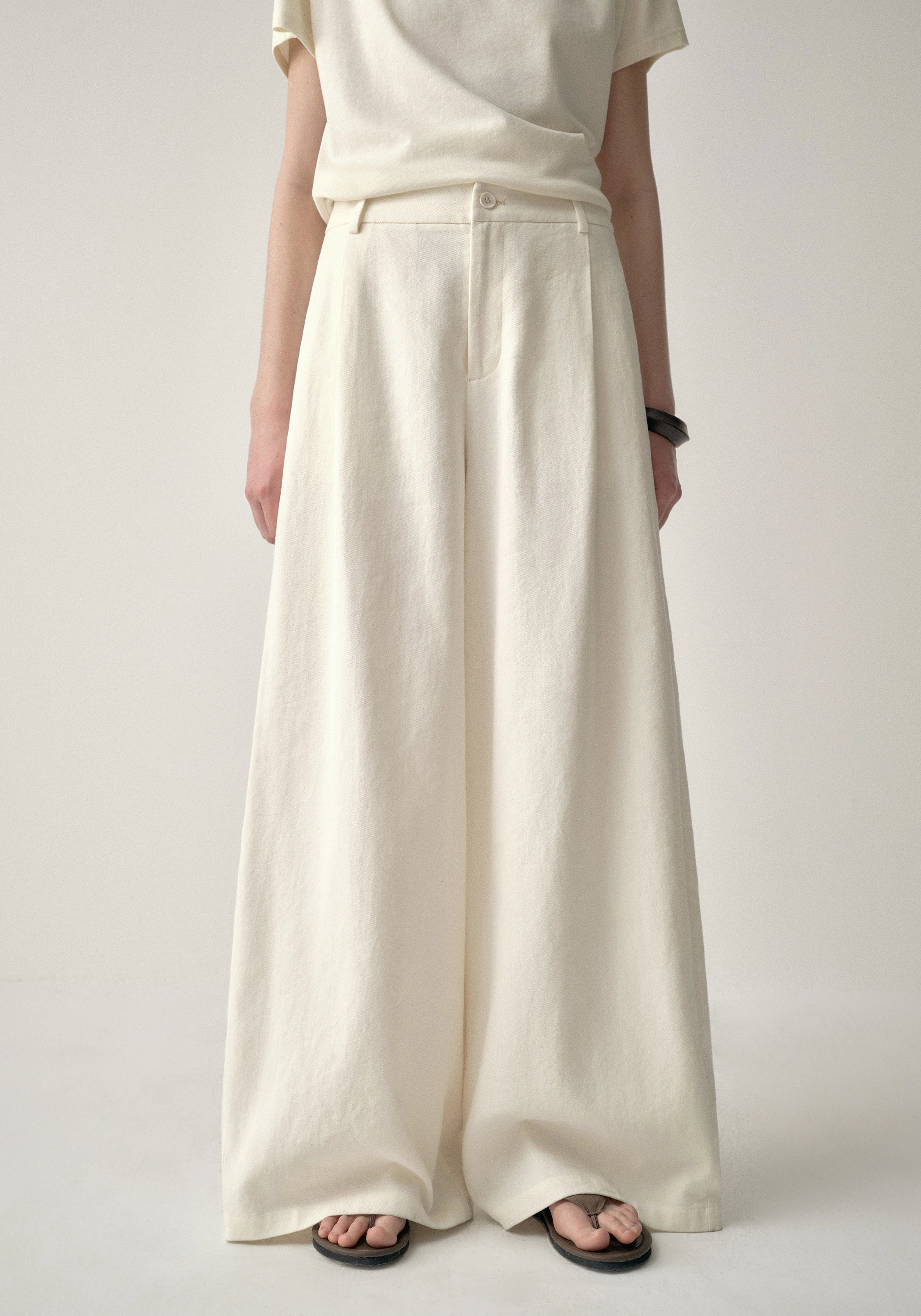 Tencel Wide-leg Pants