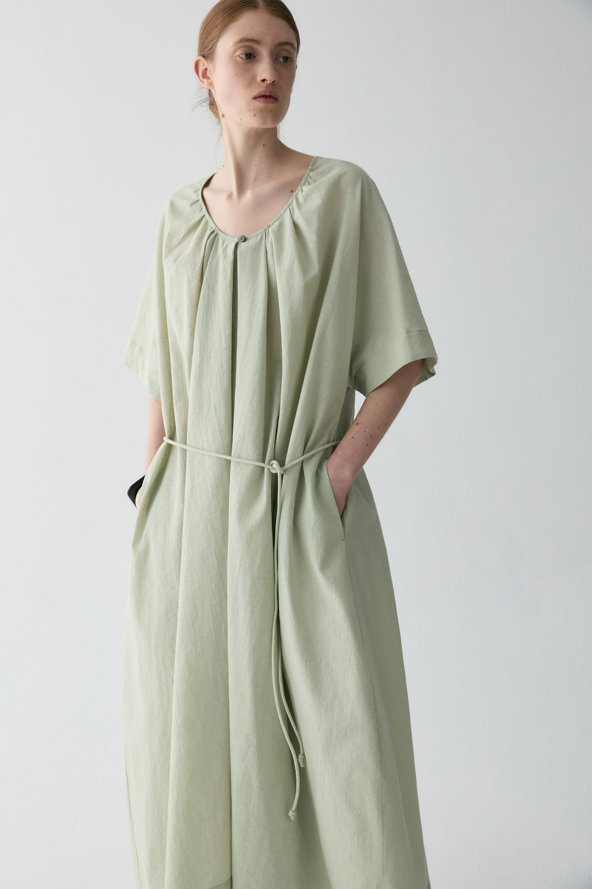 U-line Smock Cotton Dress