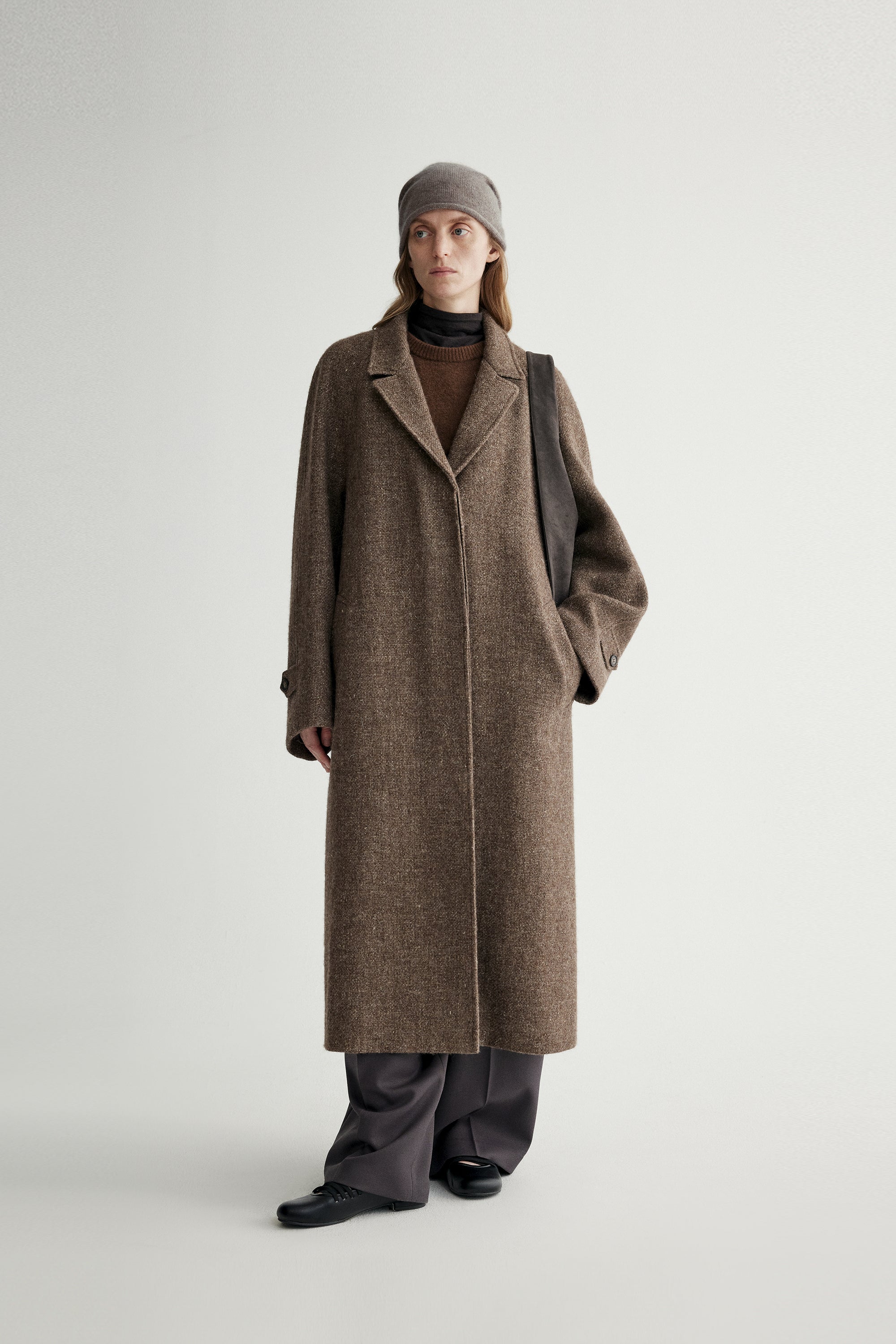 Shetland Wool and Linen Blend Coat