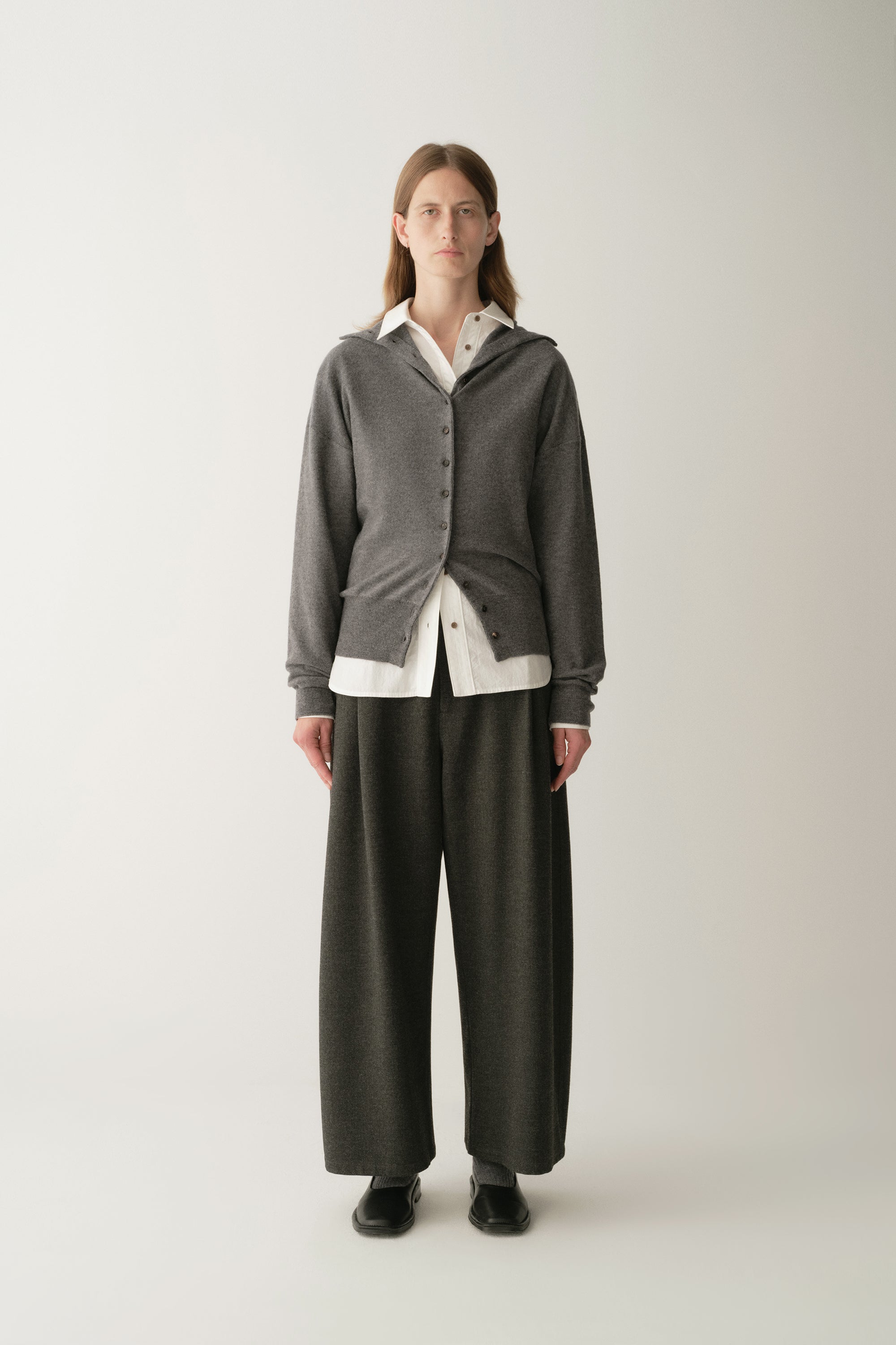 Asymmetric Wide-Leg Cropped Pants