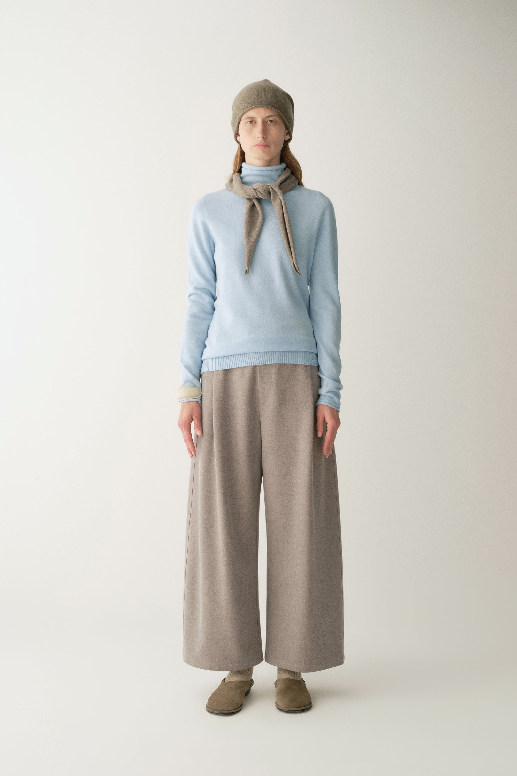 Asymmetric Wide-Leg Cropped Pants