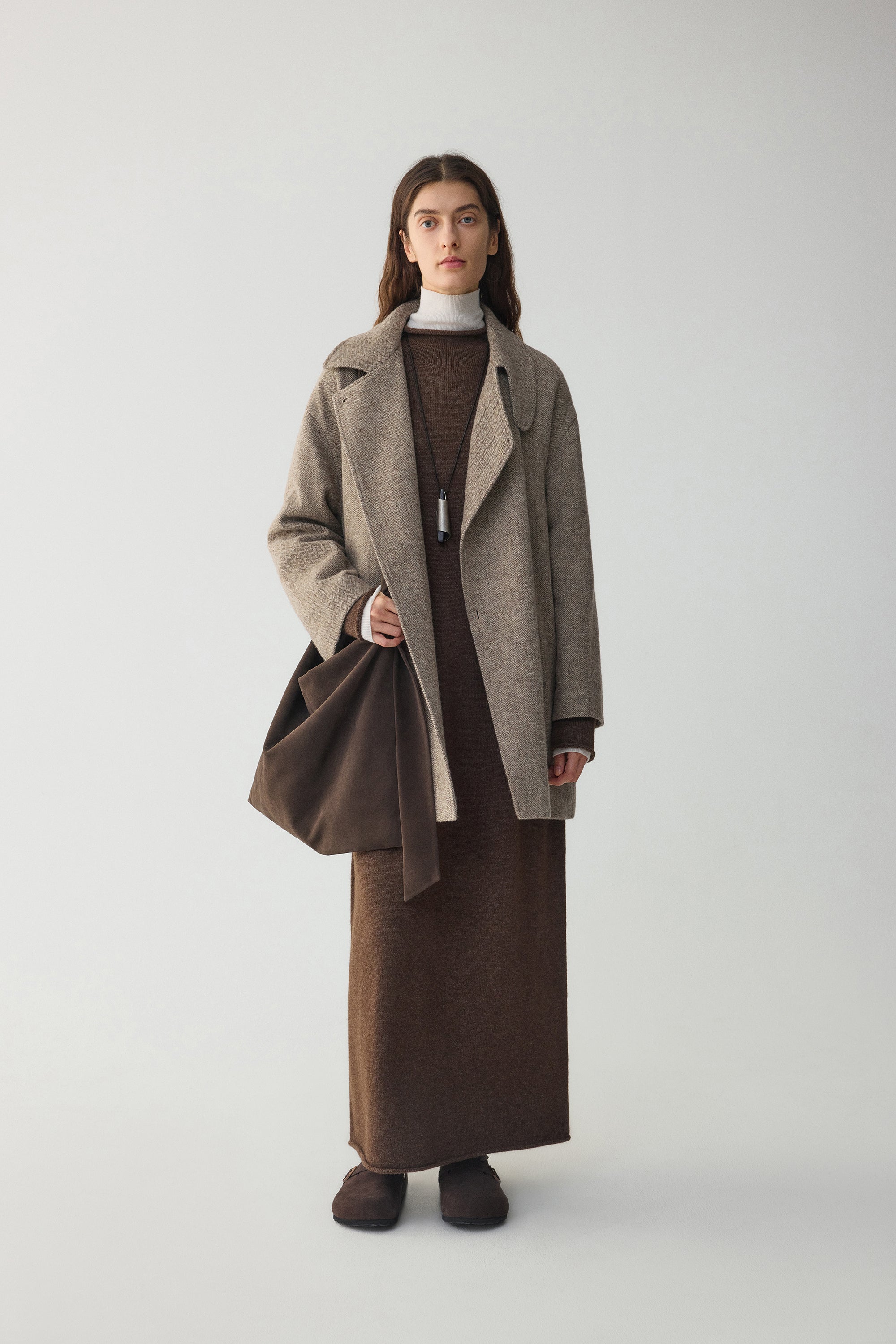 Linen-Wool Blend Trench Coat
