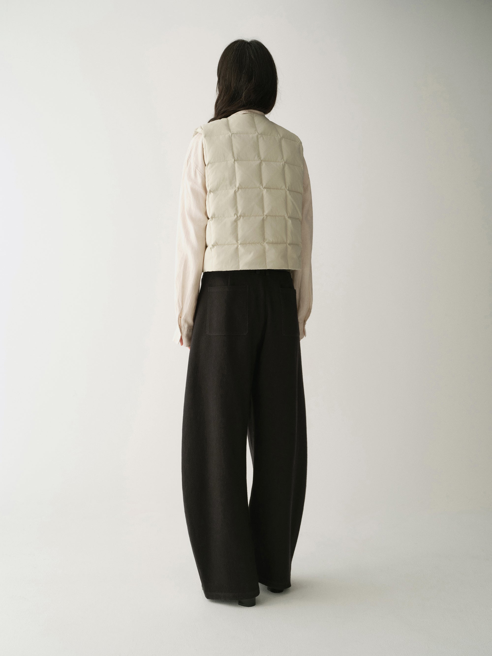 Down Asymmetric Placket Vest | INSIS Premium Women's Outerwear