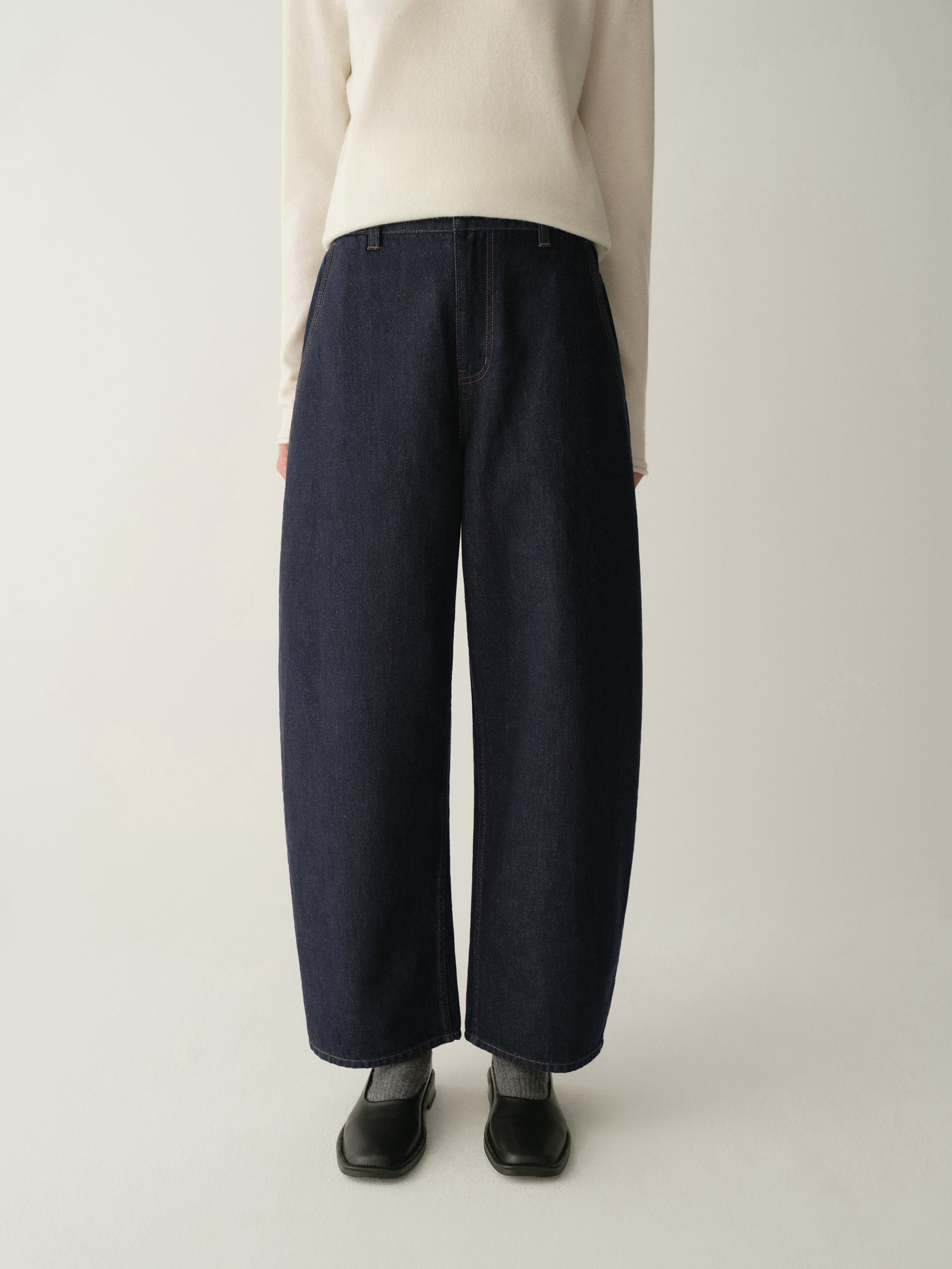 Cotton Cropped Jeans