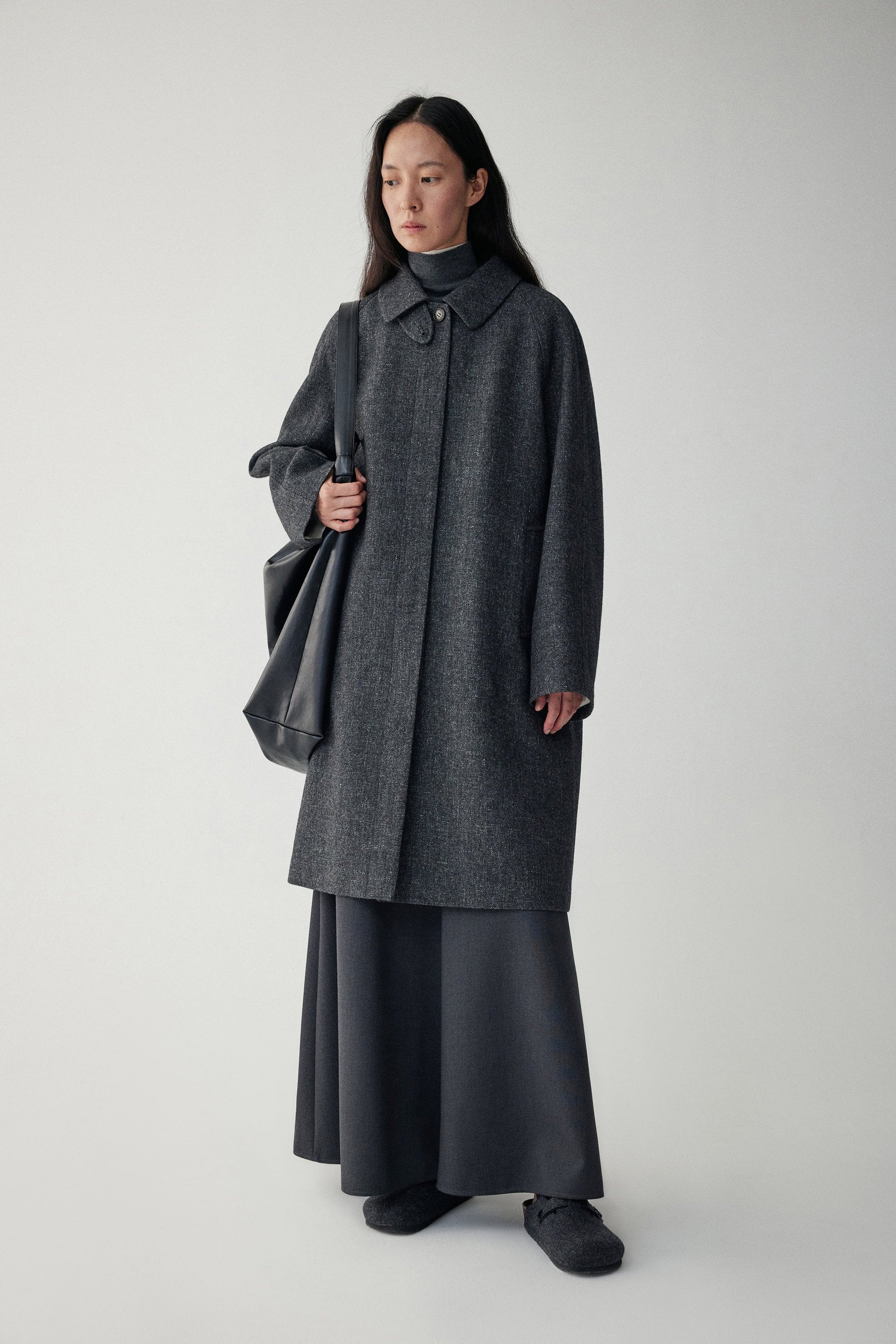 Linen-Wool Blend Trench Coat