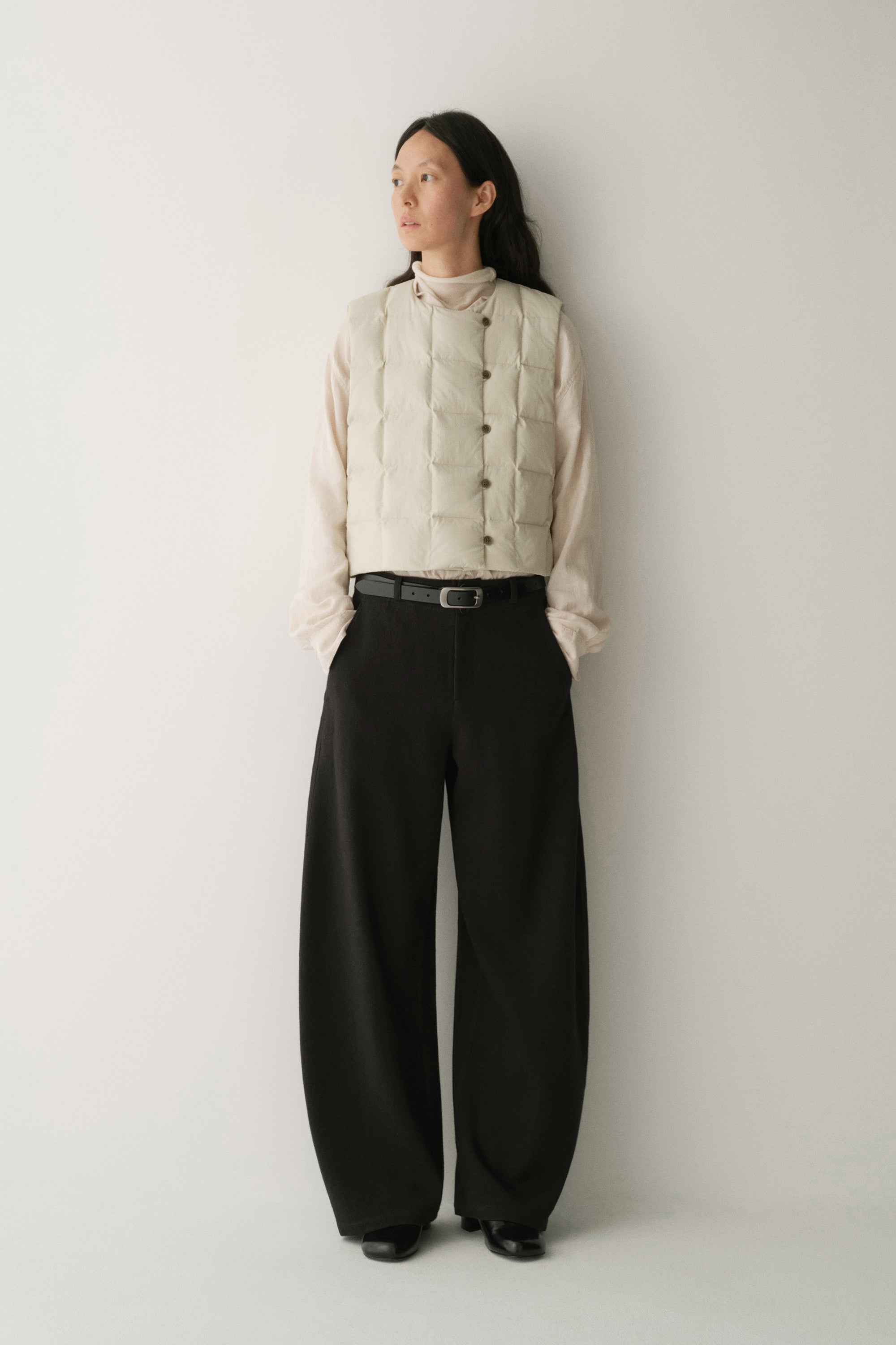 Down Asymmetric Placket Vest