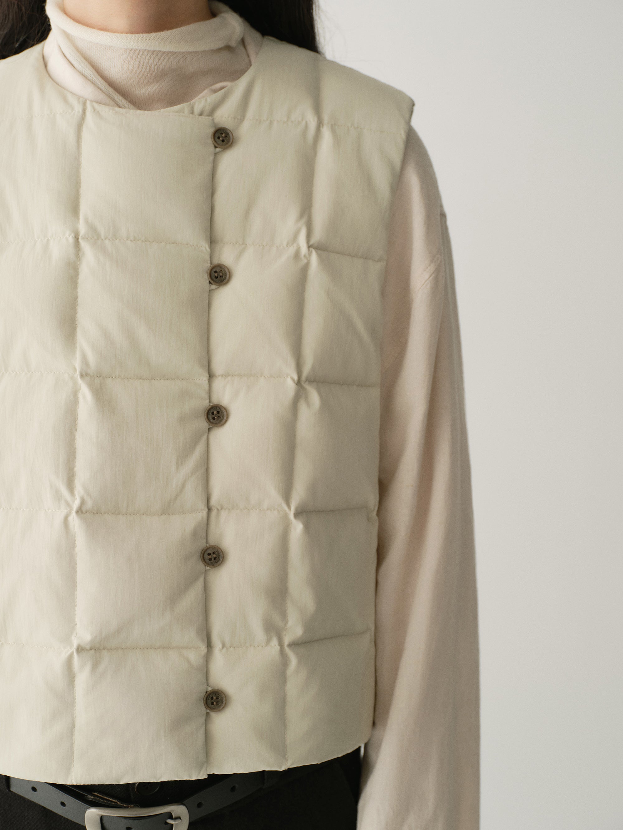Down Asymmetric Placket Vest